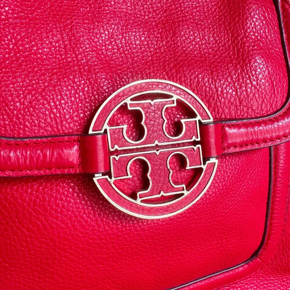Tory Burch 4-way Amanda Classic Handle Hobo in New Carnival Red Pebbled Leather